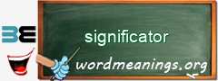WordMeaning blackboard for significator